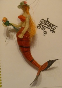 Mermaid of woven horsehair.